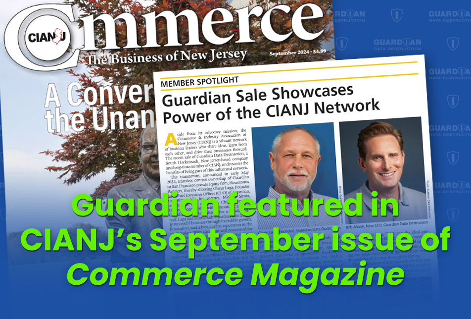 Guardian Data Destruction Commerce Magazine Feature